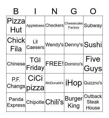 Bingo Card