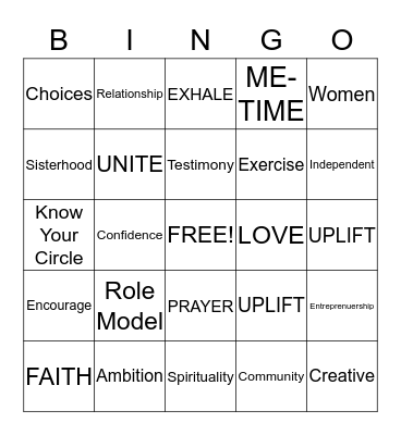 EMPOWER BINGO Card