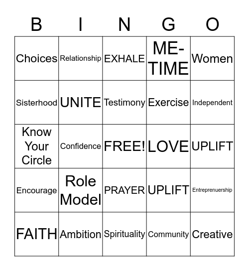 EMPOWER BINGO Card
