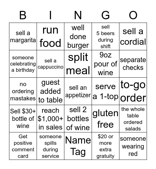 Vasari Bingo Card