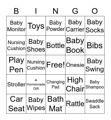 BABY BINGO Card