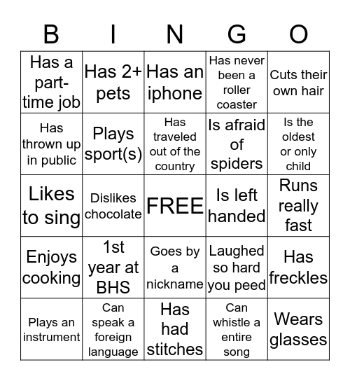 BaCk tO ScHooL BinGO! Bingo Card