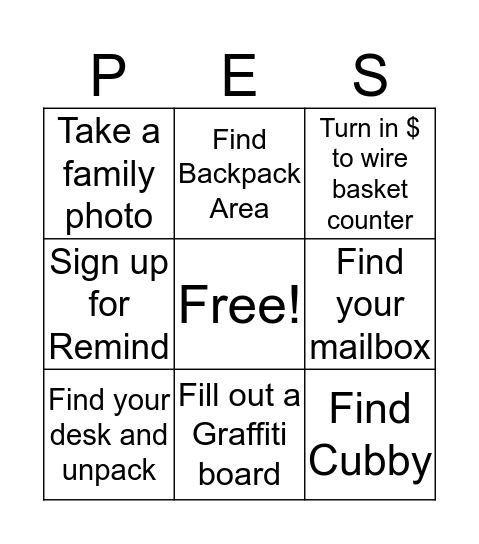 Welcome to OUR Classroom Bingo Card