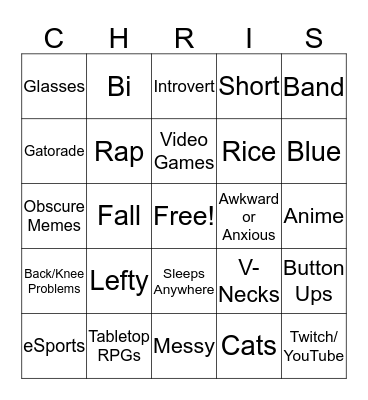 How Similar Are You? Bingo Card