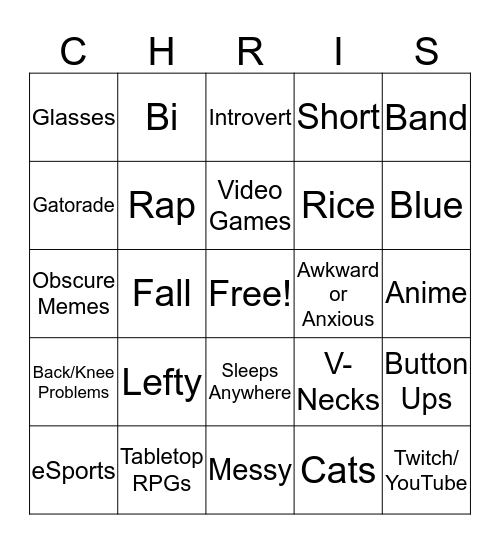 How Similar Are You? Bingo Card