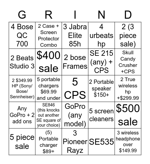 INMO BINGO Card