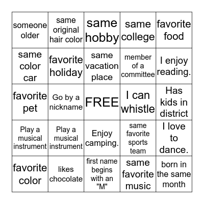Bingo Card