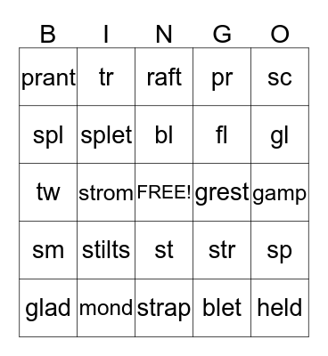 B L E N D S Bingo Card