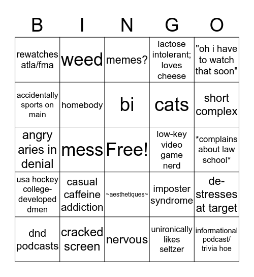 how leftistwinemom are u?  Bingo Card