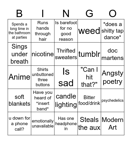 Noah Culture Bingo Card