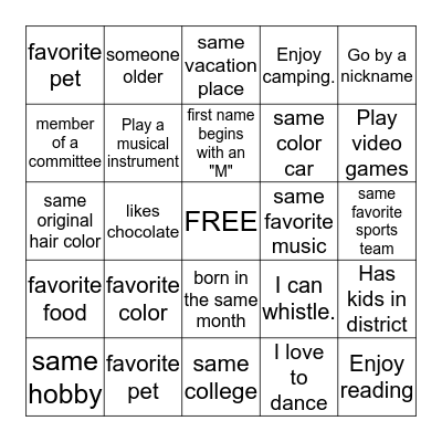 Bingo Card