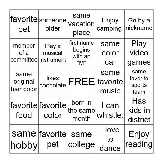 Bingo Card