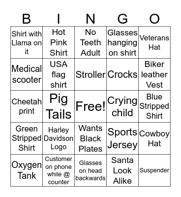 Stacy's Bingo  Bingo Card