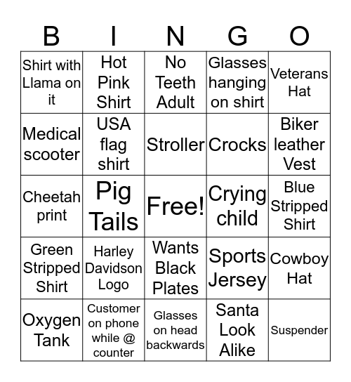 Stacy's Bingo  Bingo Card