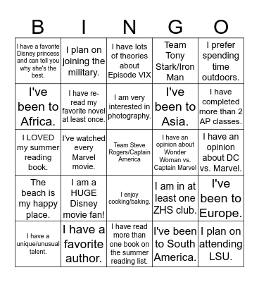 E4AP Icebreaker Bingo Card