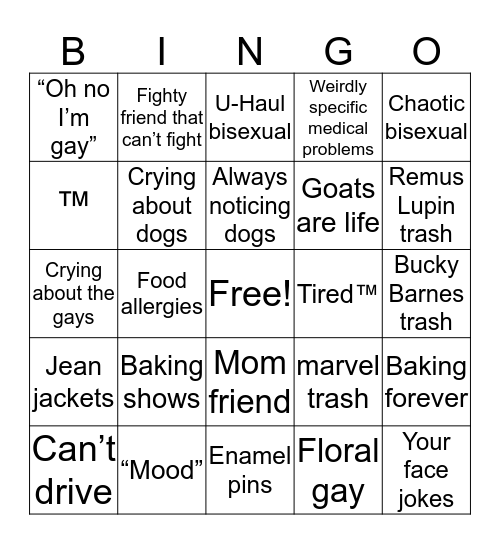 Maggie bingo Card