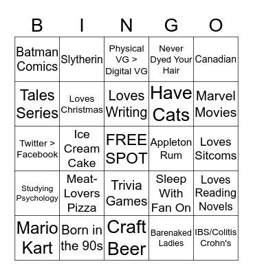 How Much Do You Have In Common with JMB Bingo Card