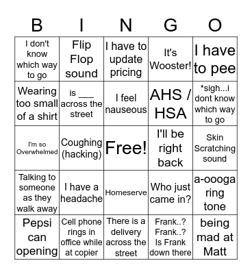 Lisa Bingo Card