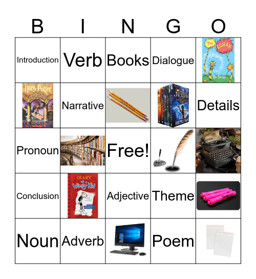 Writing Bingo! Bingo Card