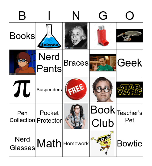 EXTREME NERDY BINGO Card