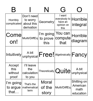 Arya Roy Bingo Card