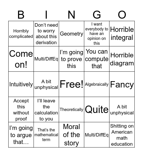 Arya Roy Bingo Card