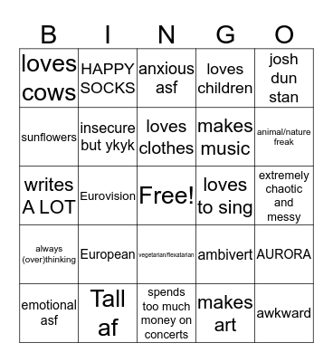 Maike ✨ Bingo Card