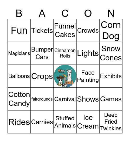 OC Fair Bingo Card