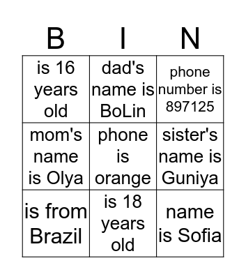 Find someone who('s) Bingo Card