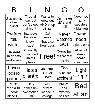 Are you Lauren? Bingo Card