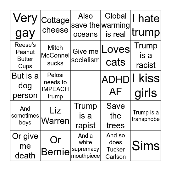 Amelia Bingo Card