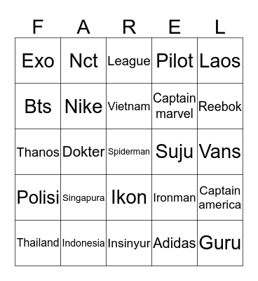 ELYSIUMSTATE Bingo Card