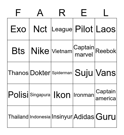 ELYSIUMSTATE Bingo Card