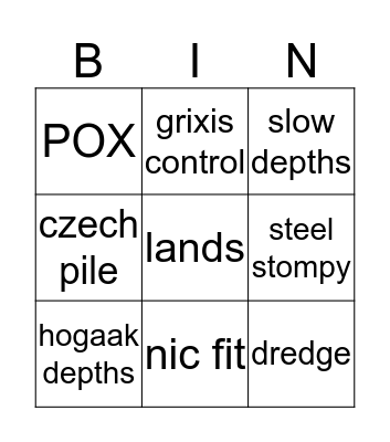 Guys do I build ___ Bingo Card