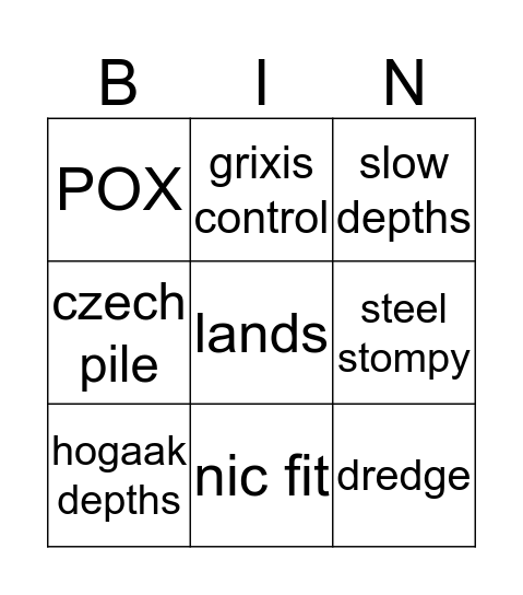 Guys do I build ___ Bingo Card