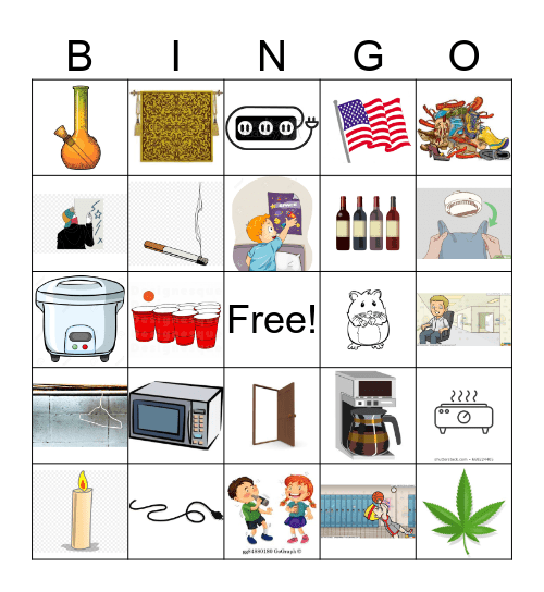 Violation Bingo Card