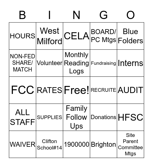 the gazillion $$ inkind bingo  Bingo Card