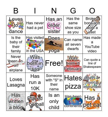 FIND SOMEONE WHO Bingo Card