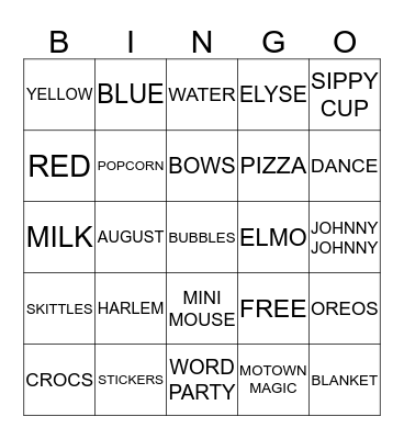 HARLEM'S BIRTHDAY BINGO Card