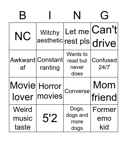 How much are you like rosaliehalesworld Bingo Card