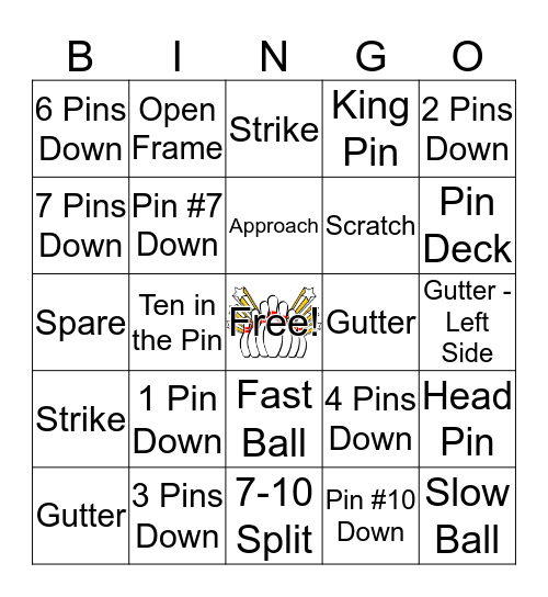 Bowling Bingo Card