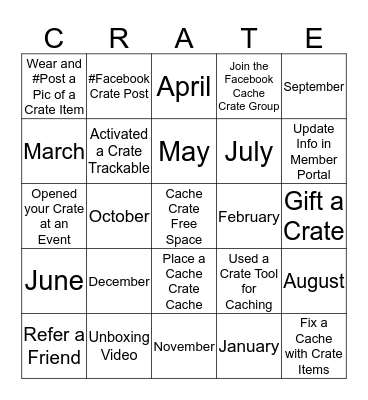 Cache Crate Bingo Card