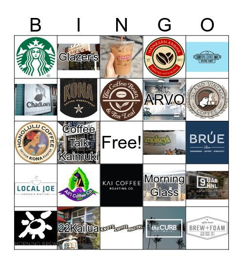 COFFEE BINGO Card