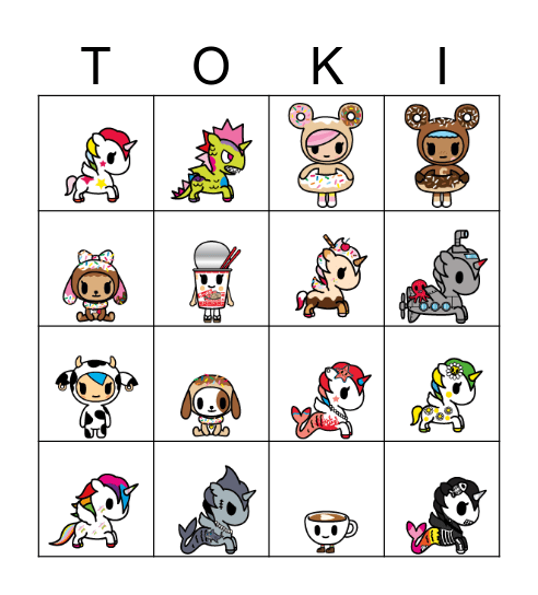 Liana x Tokidoki Bingo Card