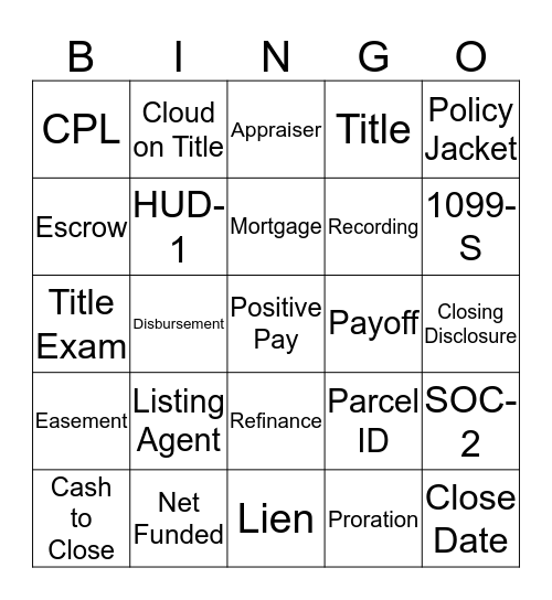 Qualia Bingo Card