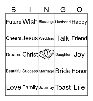 Craig & Dawn's Wedding Toast Bingo Card