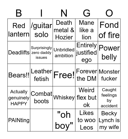 Ru Bingo  Bingo Card