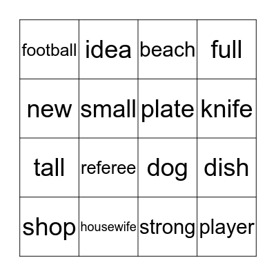 Bingo Card