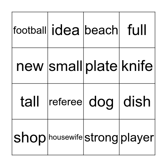 Bingo Card
