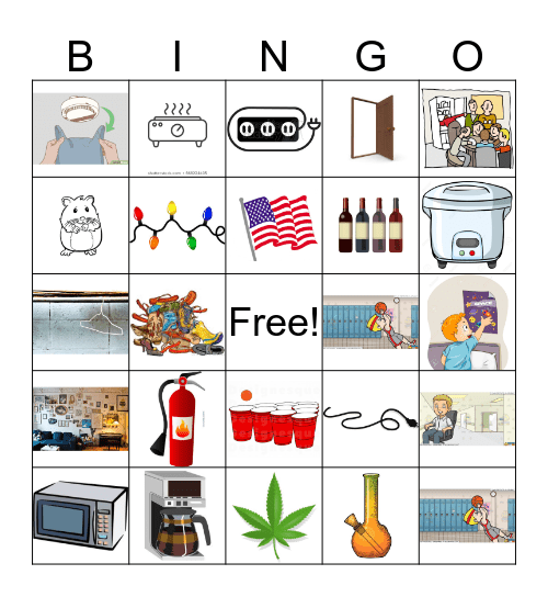Violation Bingo Card